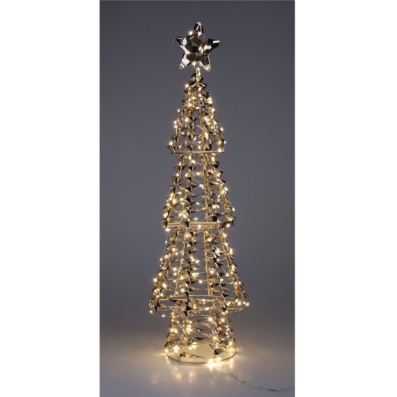 Ամանորյա դեկորատիվ առարկաներ KOOPMAN XMAS TREE 68CM 80LED SHINY GOL (207256) (AMZ112370)