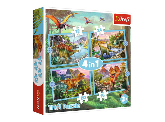 Puzzle and mosaic TREFL TR4N1-CMB 34609 UNIQUE DINOSAURS 