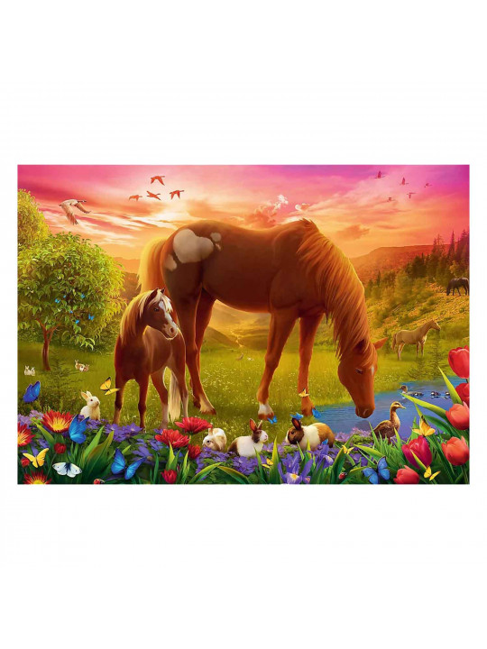 Puzzle and mosaic TREFL TR500-ANM 37451 HORSES IN THE MEADOW 