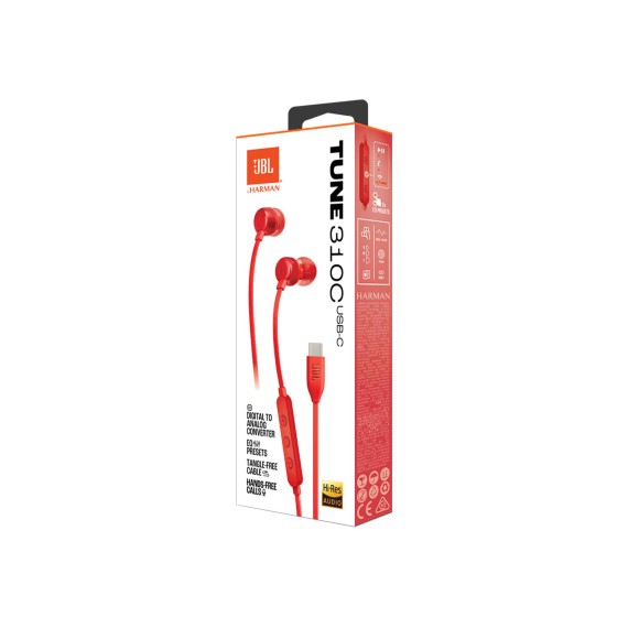 Ականջակալ JBL Tune 310C (RED) 
