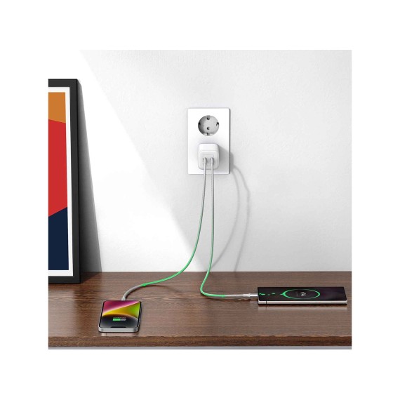 Power adapter UGREEN CD294 Nexode GaN Fast Charging 45W PD 2 Ports (WH) (15327)
