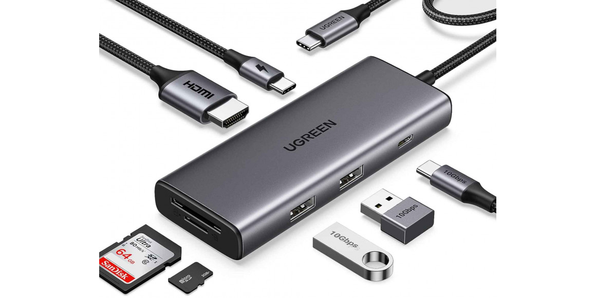 Usb-узел UGREEN Revodok Pro 107 7-in1 USB-C (GR) (15531)