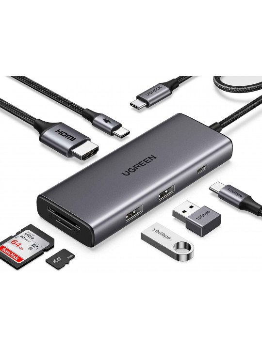 Usb-узел UGREEN Revodok Pro 107 7-in1 USB-C (GR) (15531)