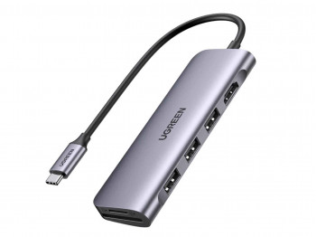 Usb-узел UGREEN 6-in-1 USB-C (4K@60Hz) (GR) (60383)