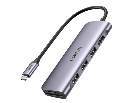 Usb-узел UGREEN 6-in-1 USB-C (4K@60Hz) (GR) (60383)