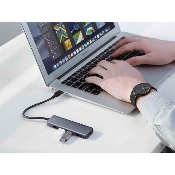 Usb-hub UGREEN 4xUSB-A USB3.0 Type-C (BK) (70336)