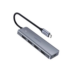 Usb-hub UGREEN 4xUSB-A USB3.0 Type-C (BK) (70336)