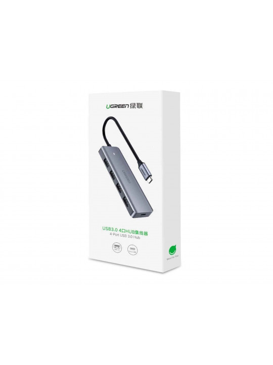 Usb-узел UGREEN 4xUSB-A USB3.0 Type-C (BK) (70336)