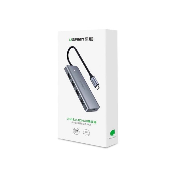 Usb-hub UGREEN 4xUSB-A USB3.0 Type-C (BK) (70336)