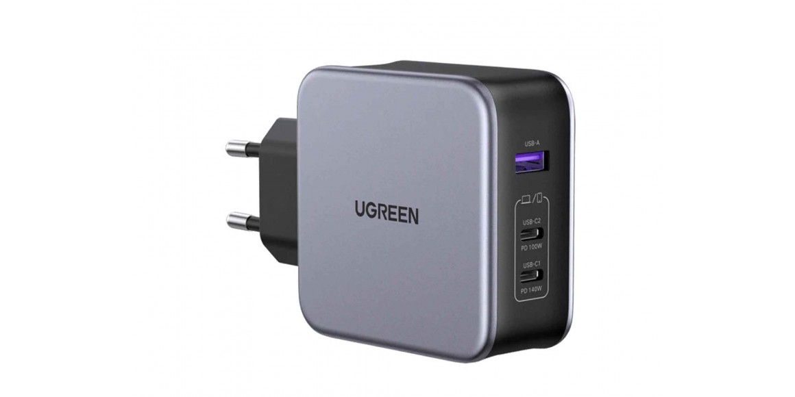 Հոսանքի ադապտոր UGREEN CD328 Nexode GaN Fast Charging 140W PD 3 Ports (GR) (90549)