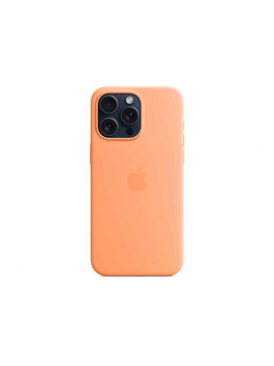 Cover for smartphone APPLE iPhone 15 Pro Max Silicone Case with MagSafe (Orange Sorbet) (MT1W3ZM/A)