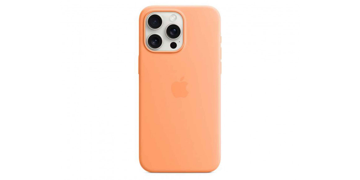 Cover for smartphone APPLE iPhone 15 Pro Max Silicone Case with MagSafe (Orange Sorbet) (MT1W3ZM/A)