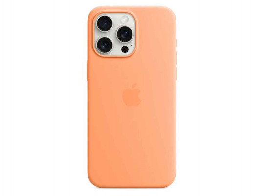 Հեռախոսի պատյան APPLE iPhone 15 Pro Max Silicone Case with MagSafe (Orange Sorbet) (MT1W3ZM/A)