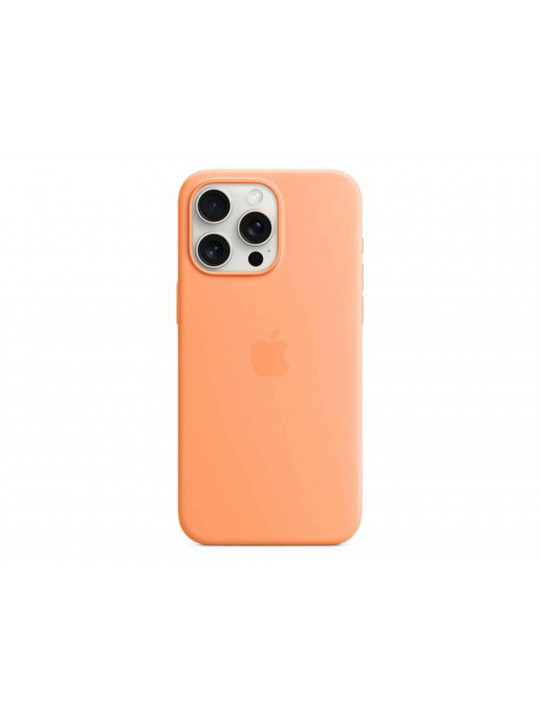 Cover for smartphone APPLE iPhone 15 Pro Max Silicone Case with MagSafe (Orange Sorbet) (MT1W3ZM/A)