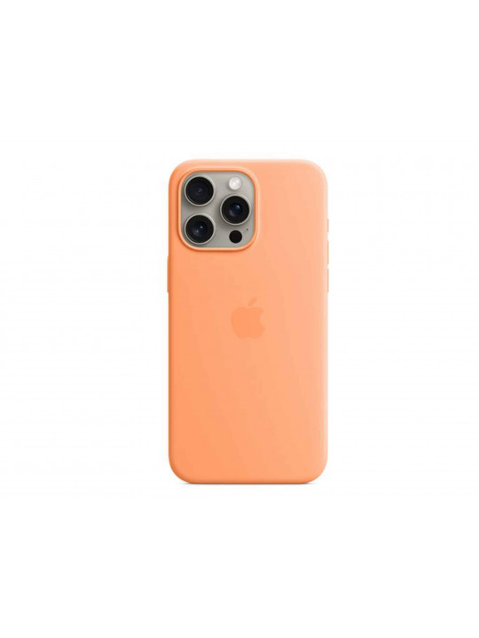 Հեռախոսի պատյան APPLE iPhone 15 Pro Max Silicone Case with MagSafe (Orange Sorbet) (MT1W3ZM/A)