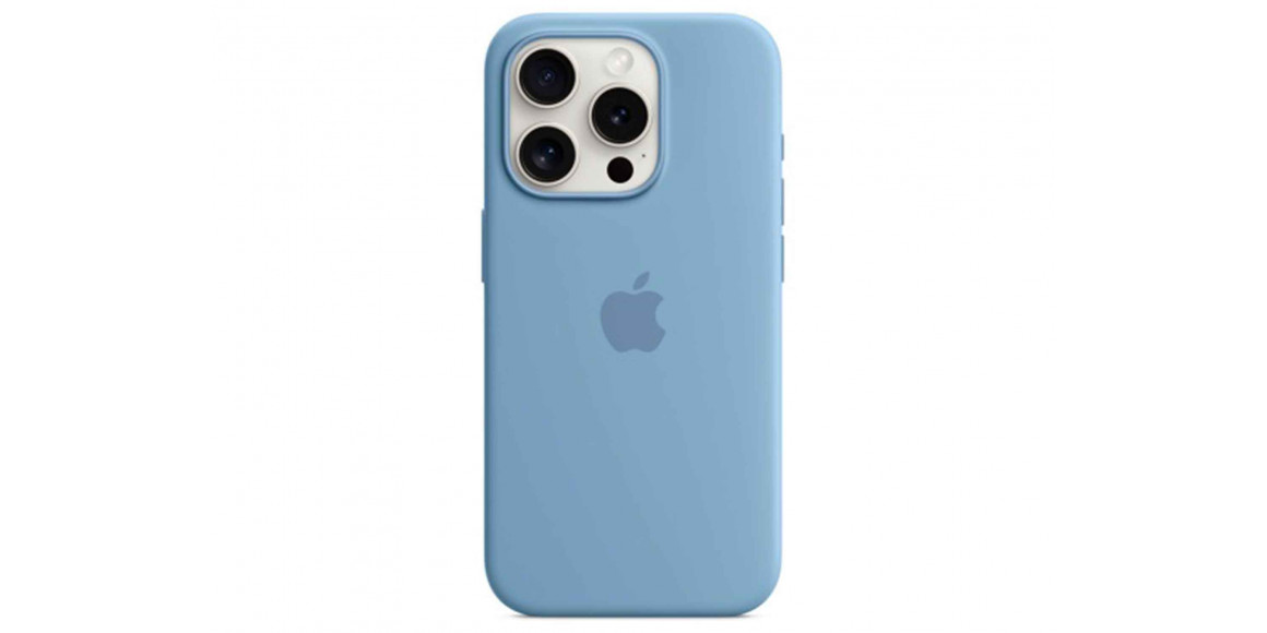 Cover for smartphone APPLE iPhone 15 Pro Silicone Case With MagSafe (Winter Blue) (MT1L3ZM/A)