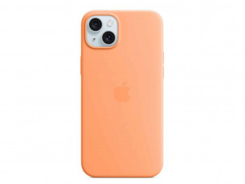 Cover for smartphone APPLE iPhone 15 Plus Silicone Case with MagSafe (Orange Sorbet) (MT173ZM/A)