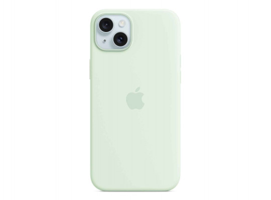 Cover for smartphone APPLE iPhone 15 Plus Silicone Case with MagSafe (Soft Mint) (MWNG3ZM/A)