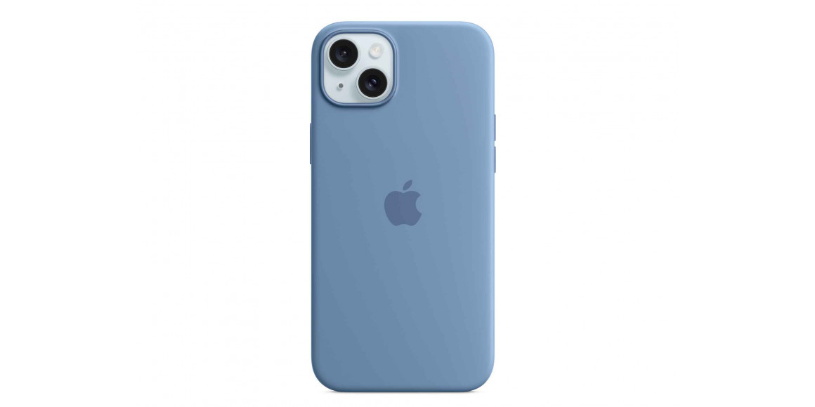 Cover for smartphone APPLE iPhone 15 Plus Silicone Case with MagSafe (Winter Blue) (MT193ZM/A)