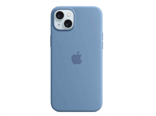 Cover for smartphone APPLE iPhone 15 Plus Silicone Case with MagSafe (Winter Blue) (MT193ZM/A)