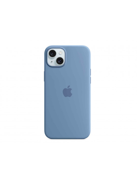 Cover for smartphone APPLE iPhone 15 Plus Silicone Case with MagSafe (Winter Blue) (MT193ZM/A)