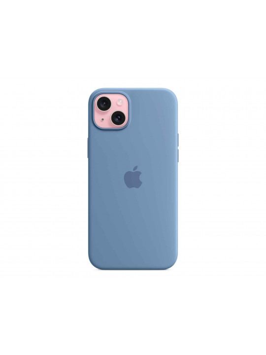 Cover for smartphone APPLE iPhone 15 Plus Silicone Case with MagSafe (Winter Blue) (MT193ZM/A)