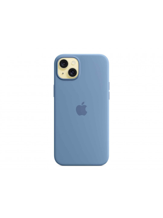 Cover for smartphone APPLE iPhone 15 Plus Silicone Case with MagSafe (Winter Blue) (MT193ZM/A)