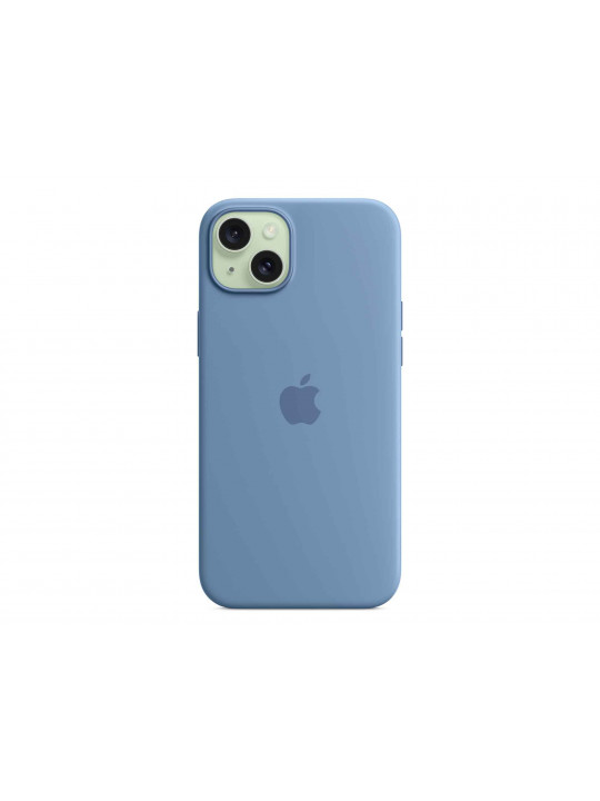 Cover for smartphone APPLE iPhone 15 Plus Silicone Case with MagSafe (Winter Blue) (MT193ZM/A)