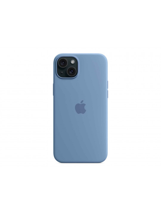 Cover for smartphone APPLE iPhone 15 Plus Silicone Case with MagSafe (Winter Blue) (MT193ZM/A)