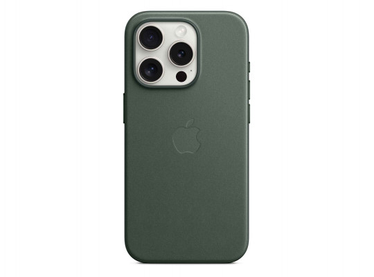 Cover for smartphone APPLE iPhone 15 Pro FineWoven Case with MagSafe (Evergreen) (MT4U3ZM/A)