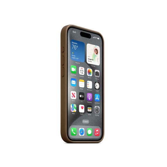 Cover for smartphone APPLE iPhone 15 Pro FineWoven Case with MagSafe (Taupe) (MT4J3ZM/A)
