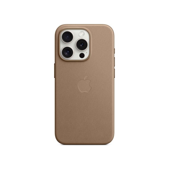 Cover for smartphone APPLE iPhone 15 Pro FineWoven Case with MagSafe (Taupe) (MT4J3ZM/A)