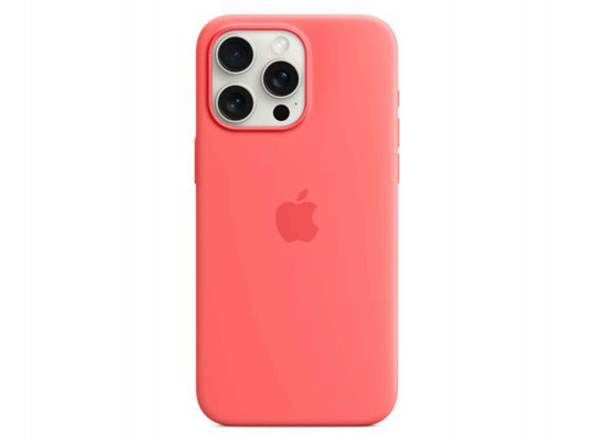 Cover for smartphone APPLE iPhone 15 Pro Max Silicone Case with MagSafe (Guava) (MT1V3ZM/A)