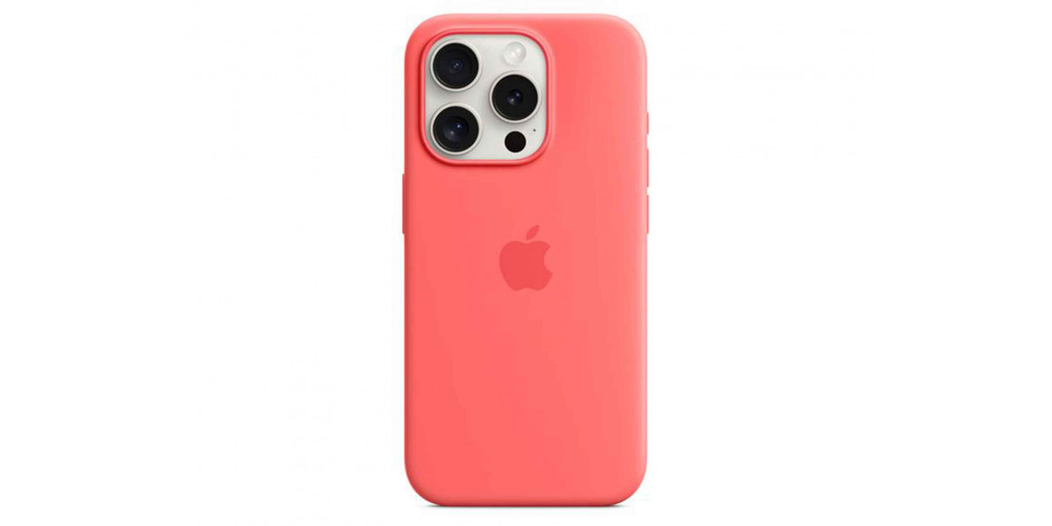 Cover for smartphone APPLE iPhone 15 Pro Silicone Case With MagSafe (Guava) (MT1G3ZM/A)