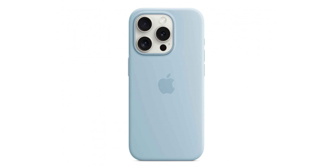 Cover for smartphone APPLE iPhone 15 Pro Silicone Case With MagSafe (Light Blue) (MWNM3ZM/A)