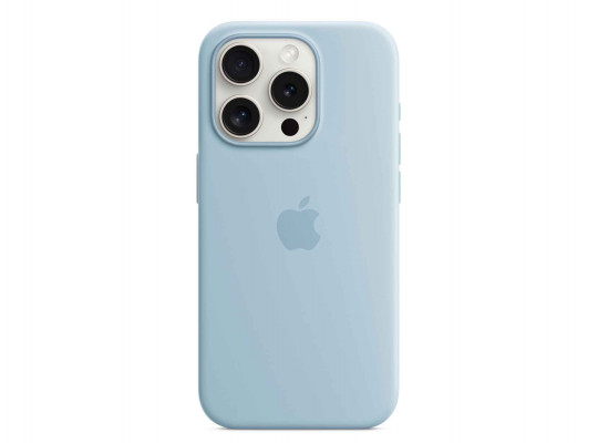 Cover for smartphone APPLE iPhone 15 Pro Silicone Case With MagSafe (Light Blue) (MWNM3ZM/A)