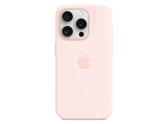 Cover for smartphone APPLE iPhone 15 Pro Silicone Case With MagSafe (Light Pink) (MT1F3ZM/A)