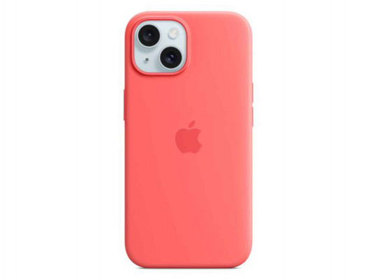 Cover for smartphone APPLE iPhone 15 Silicone Case With MagSafe (Guava) (MT0V3ZM/A)