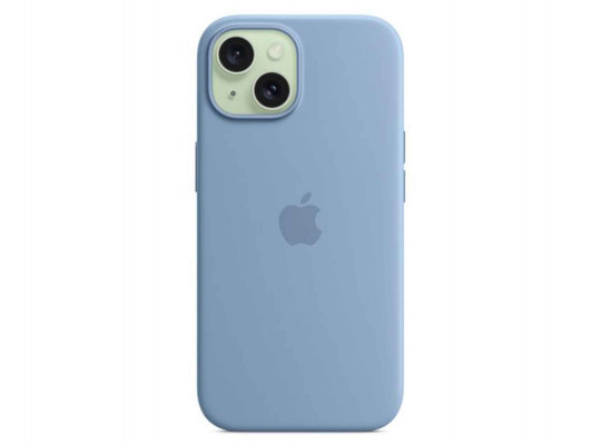 Cover for smartphone APPLE iPhone 15 Silicone Case With MagSafe (Winter Blue) (MT0Y3ZM/A)