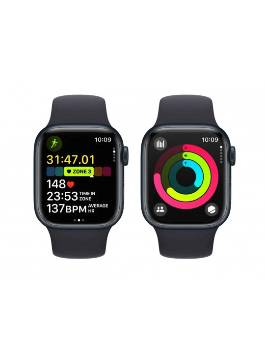 Смарт-часы APPLE WATCH SERIES 9 45MM GPS MIDNIGHT SPORT BAND (MR9A3QR/A)