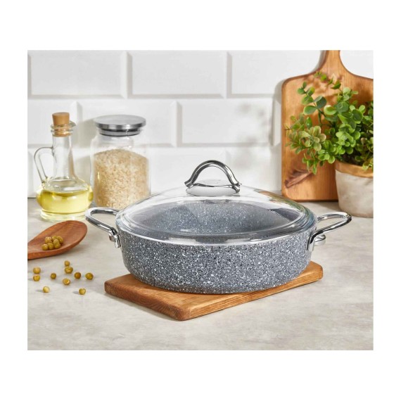 Casserols FALEZ PDR1014 PEDRA GREY LINE S.S HANDLE SAUCEPAN IND.30CM 