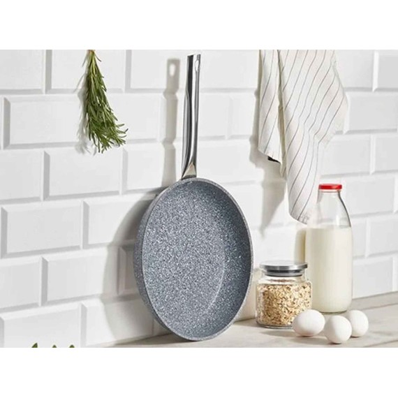 Сковорода FALEZ PDR1005 PEDRA GREY S.S HANDLE IND. 28CM 