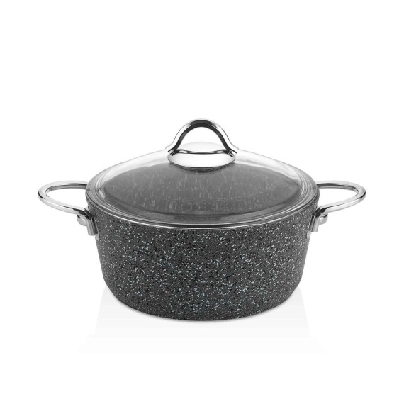 Кастрюли FALEZ PDR1008 PEDRA GREY LINE S.S HANDLE IND.22CM 