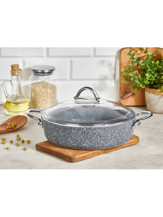 Կաթսաներ FALEZ PDR1013 PEDRA GREY LINE S.S HANDLE SAUCEPAN IND.28CM 