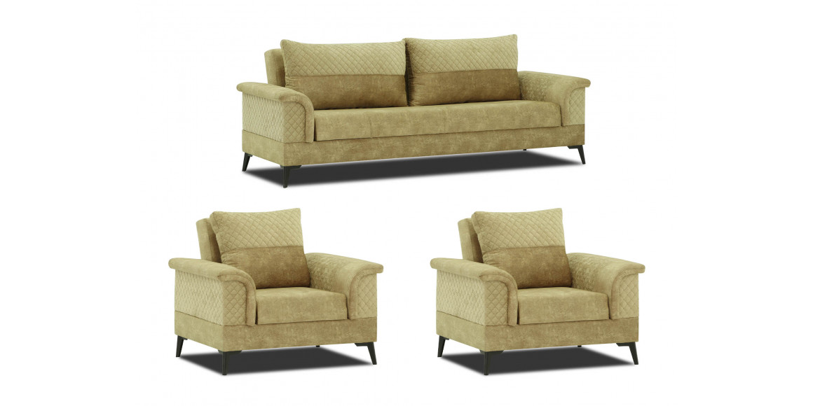 Sofa set HOBEL DIVA 3+1+1 (L16150AB)  BEIGE MILANO 2 /NIAGARA  BEIGE (3) 