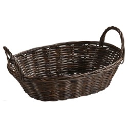 Bread basket KESPER 17646 WEAVED PLASTIC BROWN W/HANDLE 