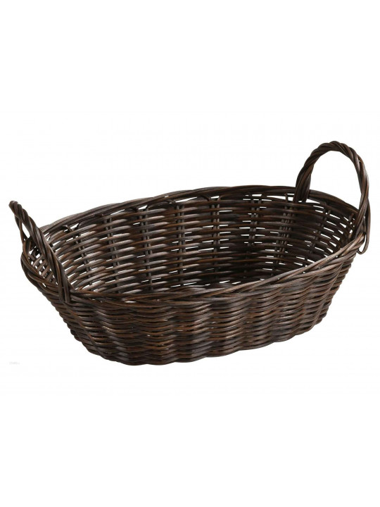 Bread basket KESPER 17646 WEAVED PLASTIC BROWN W/HANDLE 
