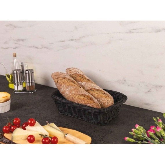 Bread basket KESPER 19808 FULL-PLASTIC 30X20 BLACK 