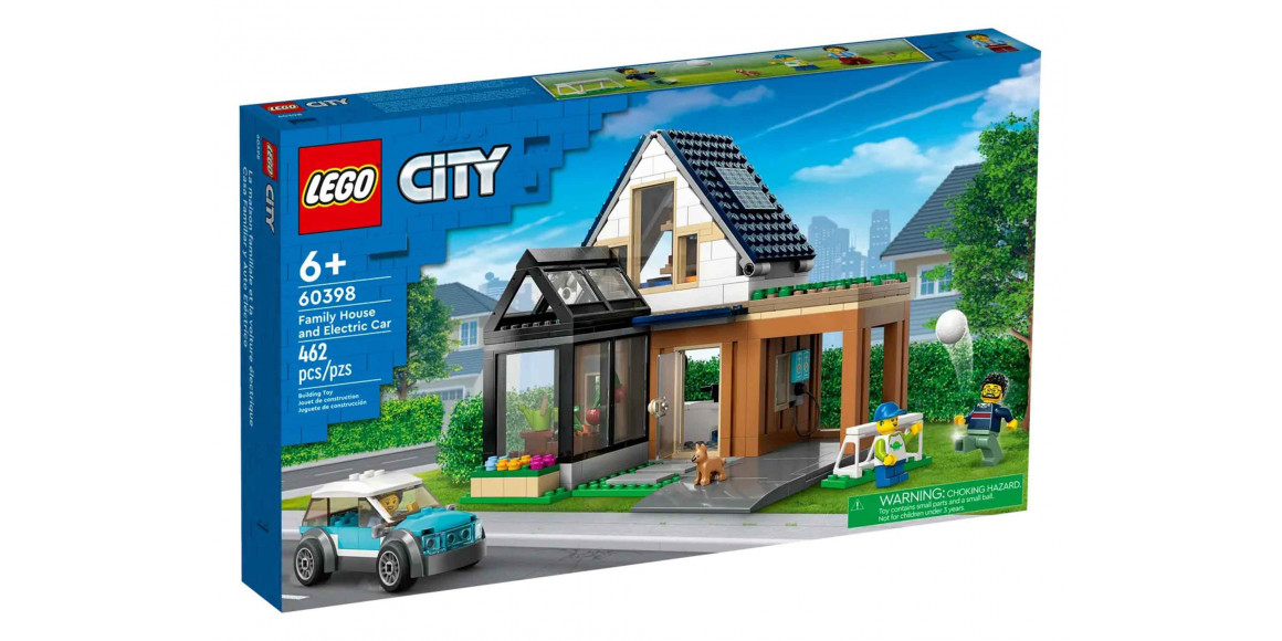 Կոնստրուկտոր LEGO 60398 City Ընտանեկան Տուն և Էլեկտրական Մեքենա 