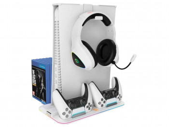 Cooling pad CANYON CS-PS5 PS and joysticks charger stand (White) (CND-CSPS5W)